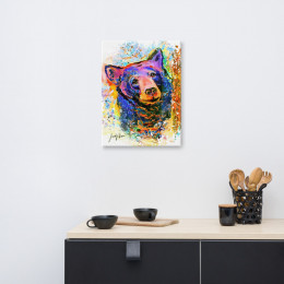 Curious Bear on Canvas