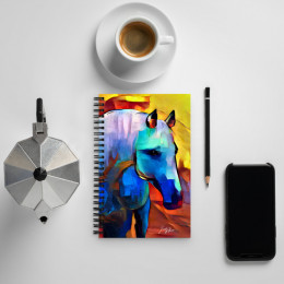 White Stallion Painting Spiral notebook